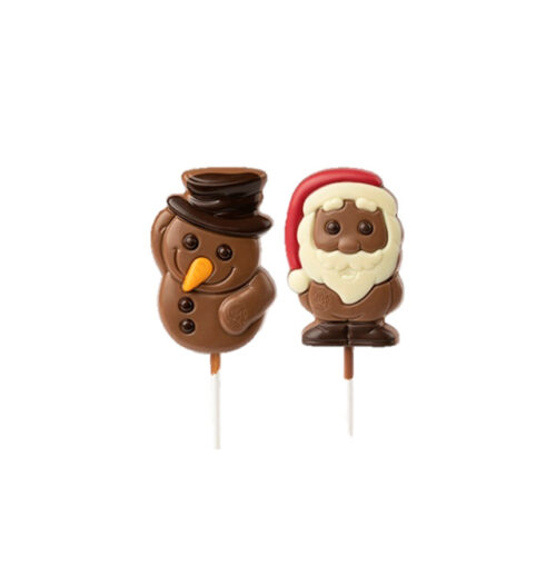 Lollipop/Sucette bonhomme de neige/père Noël au chocolat au lait