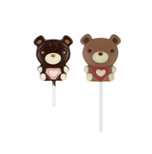 Lollipop/Sucette ours au chocolat au noir/lait